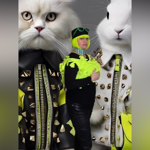 HANDCRAFTED Neon Green Women's Top knit by me NWT - Picture 7 of 17